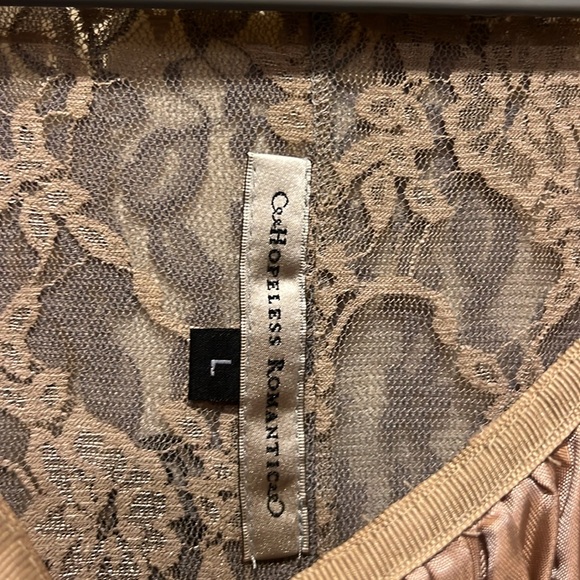 Elegant Lace and Satin Dress by Hopeless Romantic size Large NWT - Picture 2 of 6